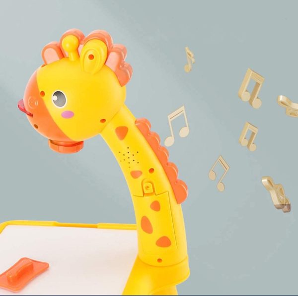 Giraffe Small Size Art Drawing Board Leds Projector Light Toy Children Kids Painting Table Small Desk (with Box Packing)(random Color)