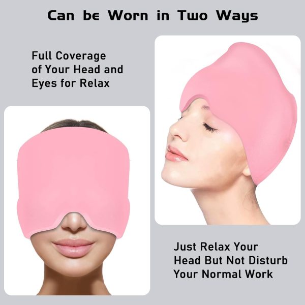 Headache Relief Hat For Migraine Relief, Tension, One Size Fits All Headache Cap With Reusable Ice Gel Pack