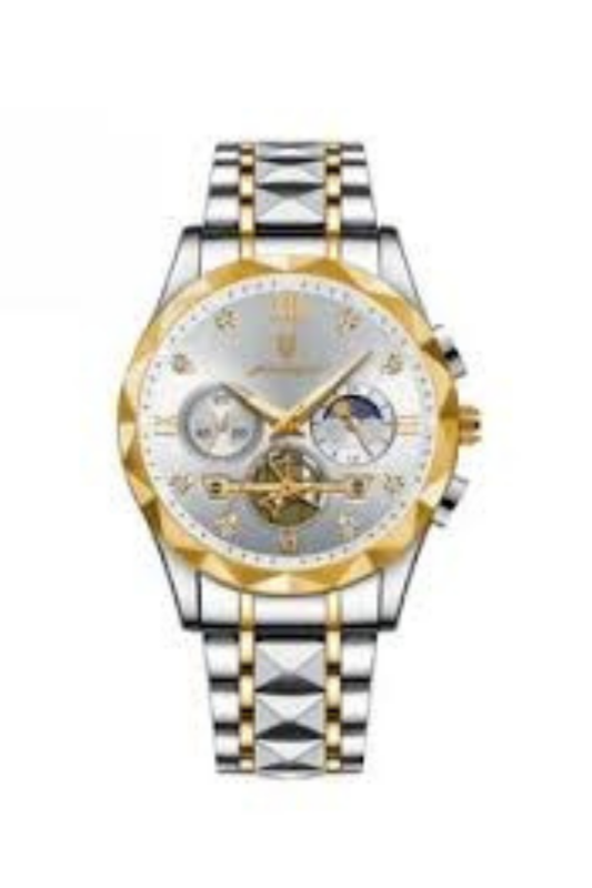 Luxury Diamond-Cut Chronograph Watch