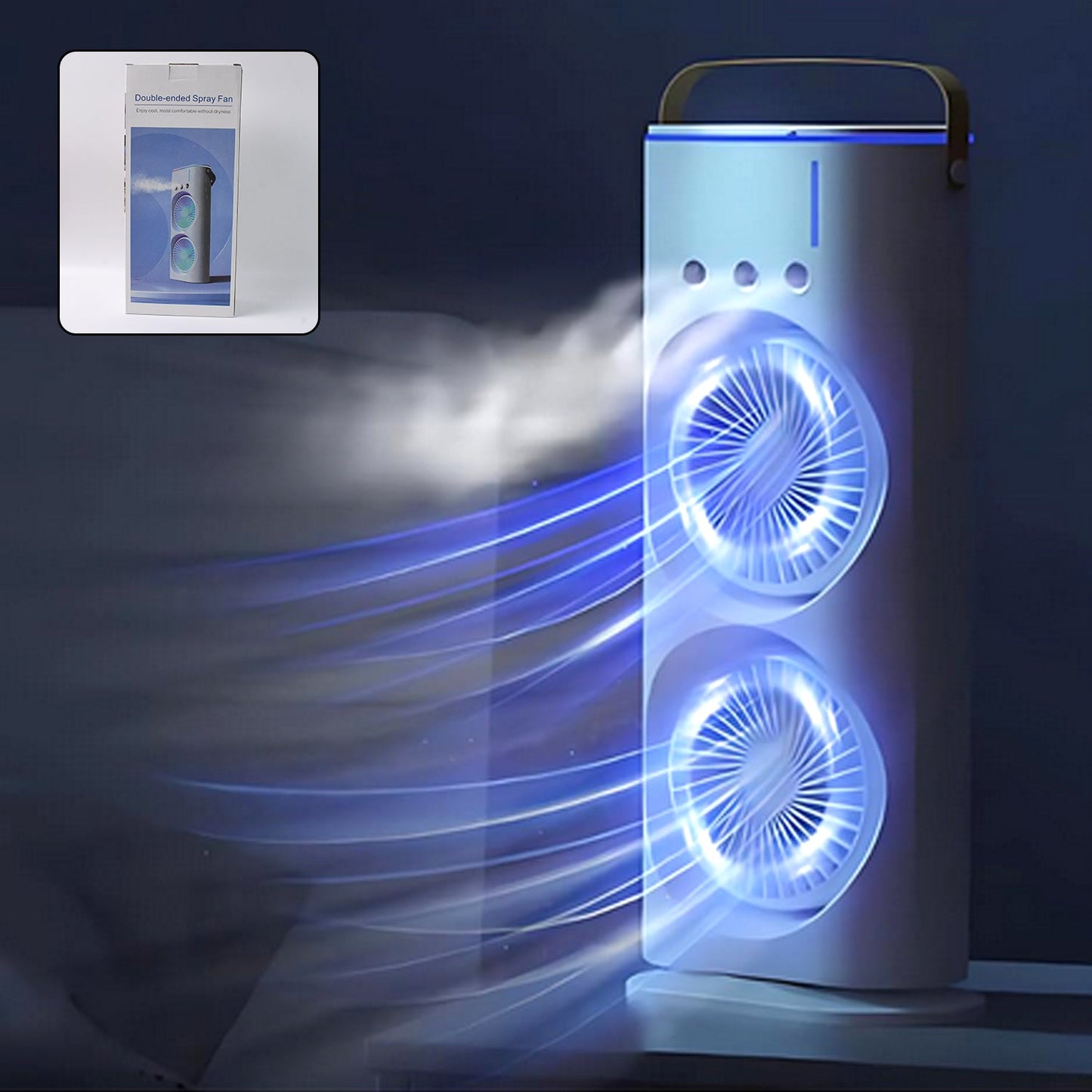Portable Tower Mist Spray Cooling  Fan + Get Special Gift Free