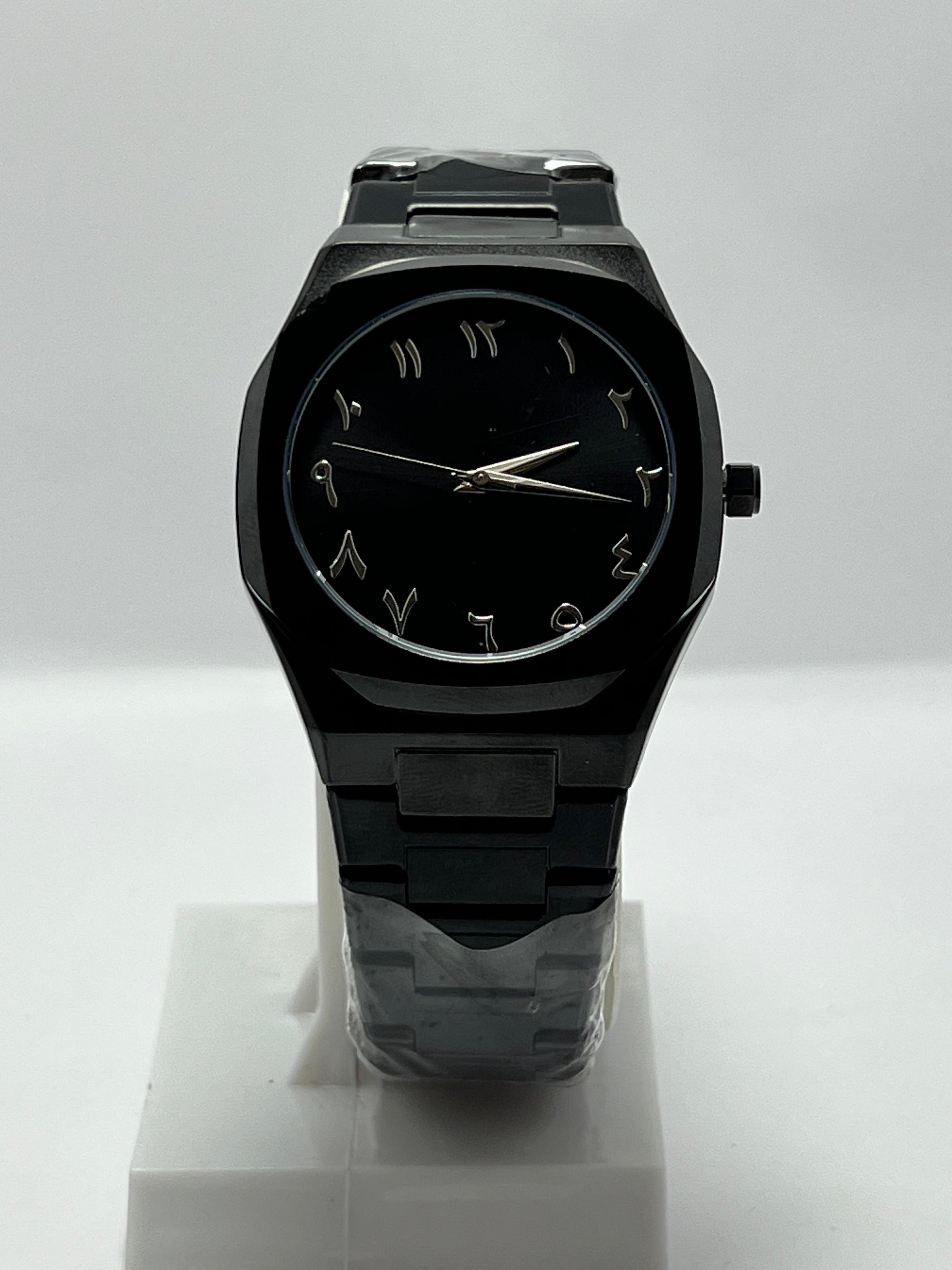 Stylish Black Arabic Numerals Men’s Wrist Watch – Stainless Steel Luxury Design - LOOKANDLUSH.COM