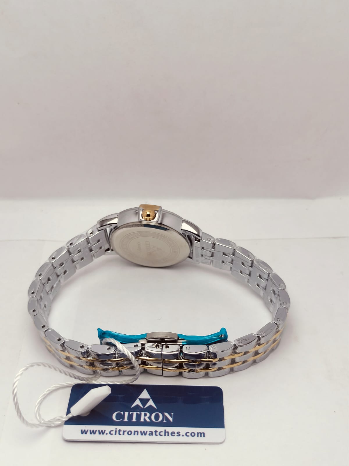 Citron Women’s Luxury Watch – Silver & Gold Strap with Crystal Bezel - LOOKANDLUSH.COM