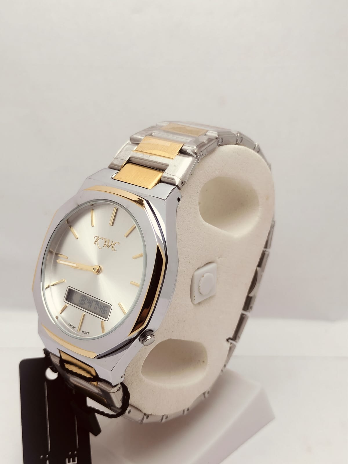 KWC Men’s Analog Digital Watch – Silver & Gold Stainless Steel Strap - LOOKANDLUSH.COM
