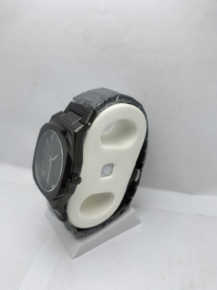Men’s Black Stainless Steel Watch with Arabic Numerals - LOOKANDLUSH.COM