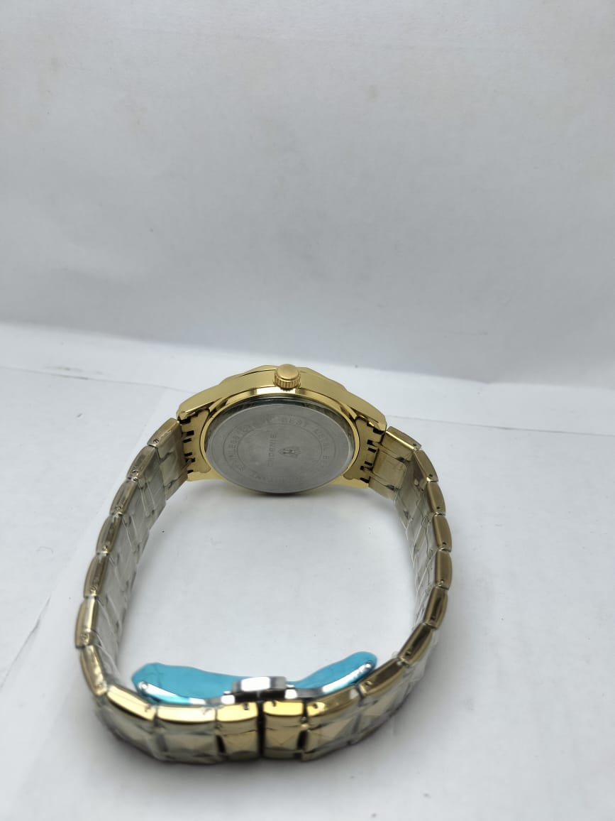 BINBOND Men’s Luxury Gold Quartz Watch – Black Dial with Crystal Markers - LOOKANDLUSH.COM