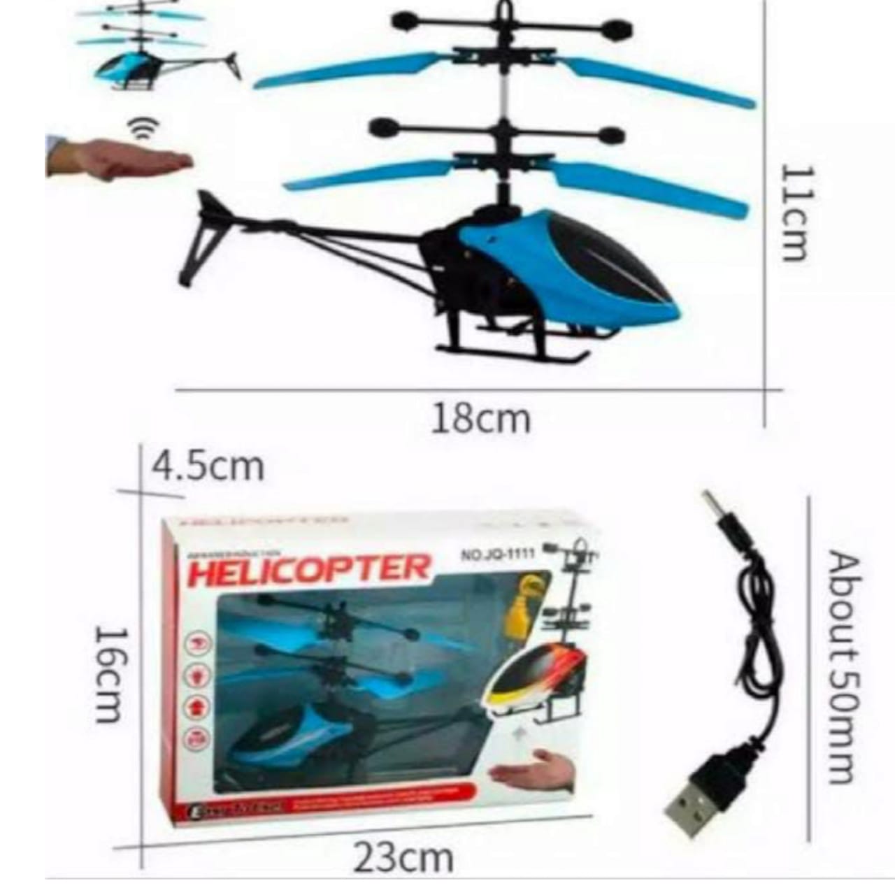 Helicopter – Hand Sensor Controlled, Rechargeable Flying Toy For Children