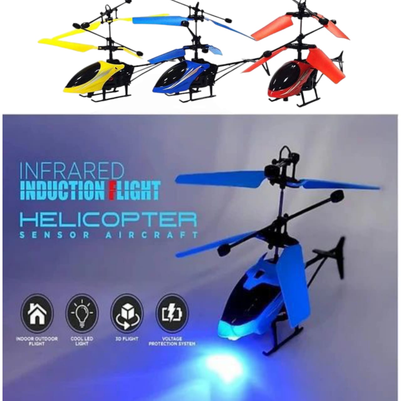 Helicopter – Hand Sensor Controlled, Rechargeable Flying Toy For Children