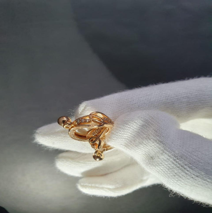 Elegant Golden Metal Hoop Earrings